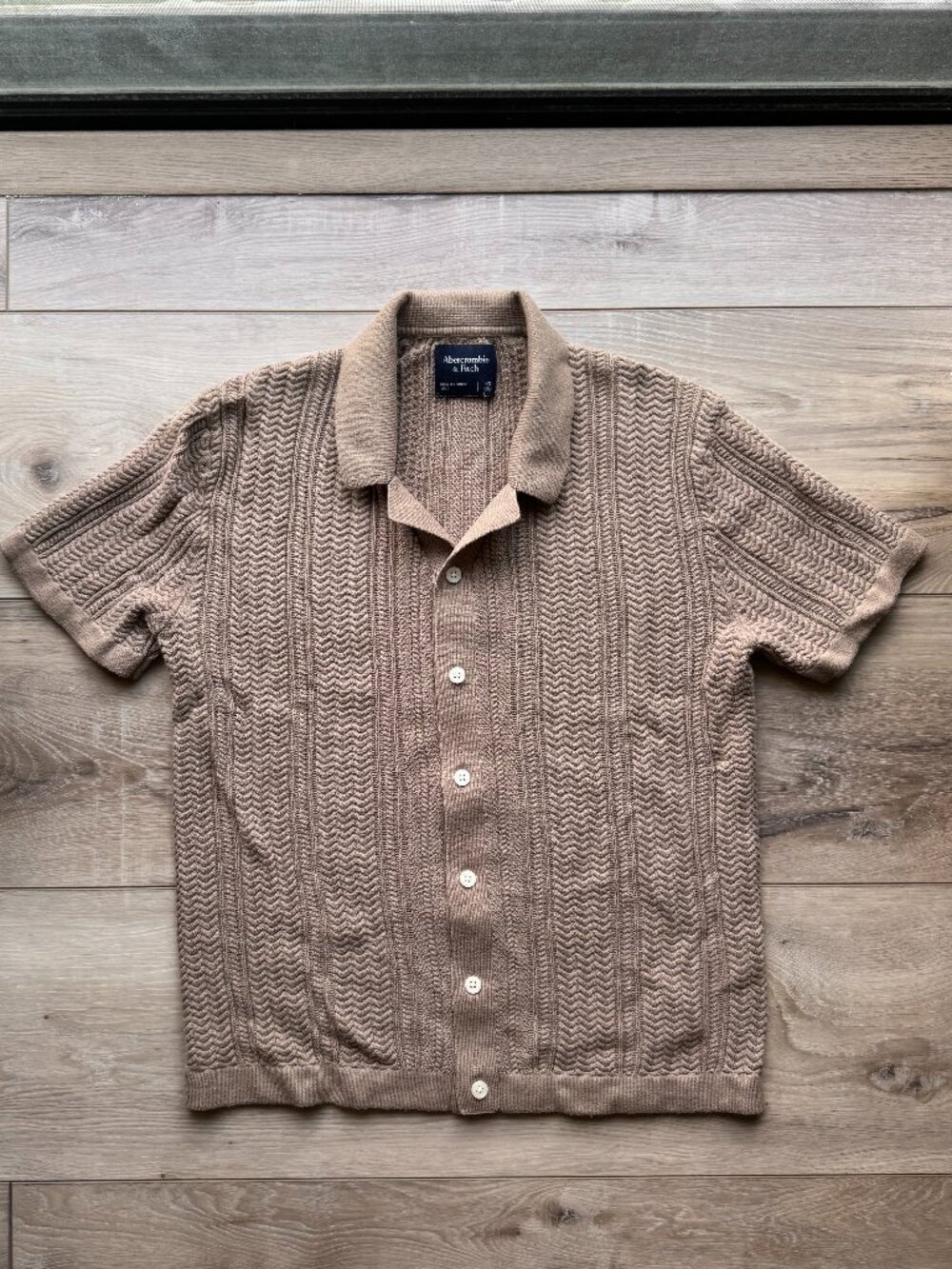 Abercrombie Knit Sweater Button Down Brown Size XS